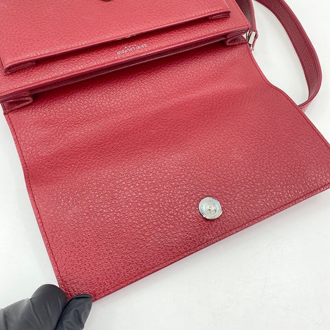 YVES SAINT LAURENT Sunset Medium Shoulder Bag wine-red WS30570