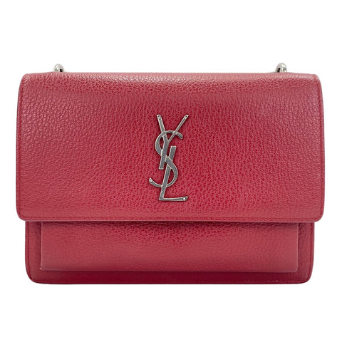 YVES SAINT LAURENT Sunset Medium Shoulder Bag wine-red WS30570