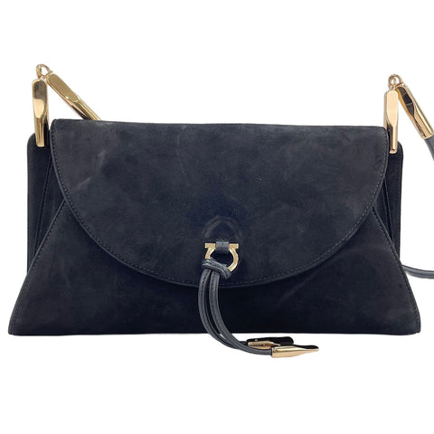 Salvatore Ferragamo Gancini Shoulder Bag black WS30573