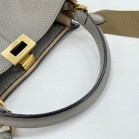 FENDI Peekaboo 2WAY Handbag gray WS30574
