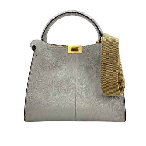 FENDI Peekaboo 2WAY Handbag gray WS30574