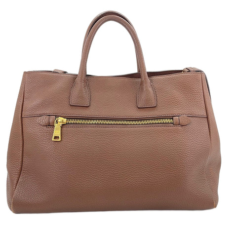 PRADA Vittello Dino 2WAY Handbag Brown WS30575