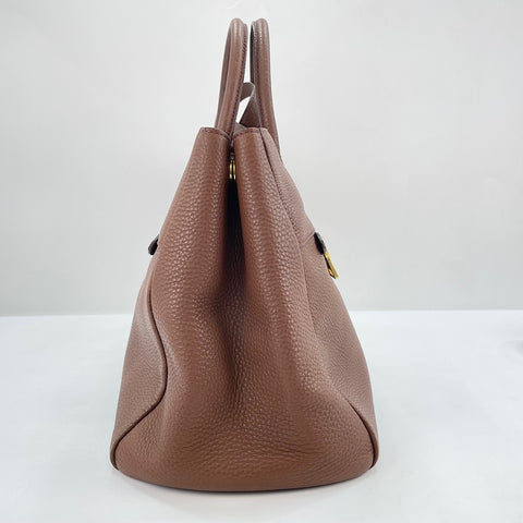 PRADA Vittello Dino 2WAY Handbag Brown WS30575