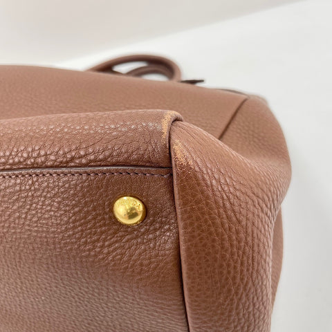 PRADA Vittello Dino 2WAY Handbag Brown WS30575