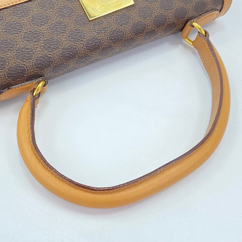 CELINE Macadam 2WAY Handbag Brown WS30580