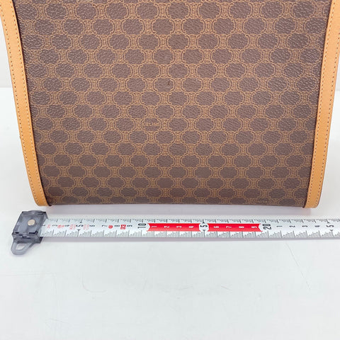 CELINE Macadam 2WAY Handbag Brown WS30580