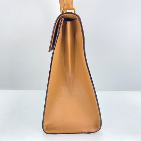 CELINE Macadam 2WAY Handbag Brown WS30580