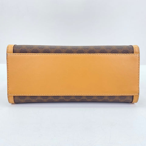 CELINE Macadam 2WAY Handbag Brown WS30580