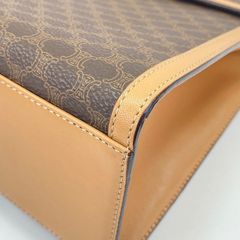CELINE Macadam 2WAY Handbag Brown WS30580