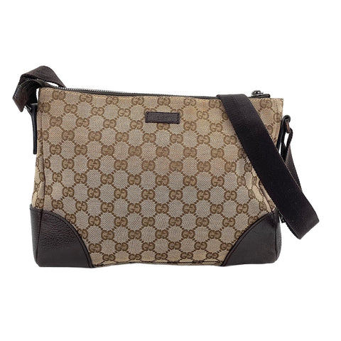 GUCCI Messenger Shoulder Bag Brown WS30583