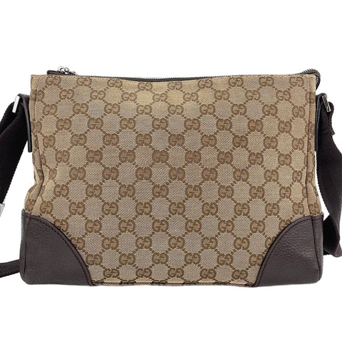 GUCCI Messenger Shoulder Bag Brown WS30583