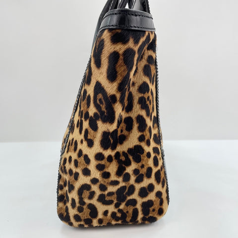 GUCCI Leopard Pattern Tote Bag black WS30586