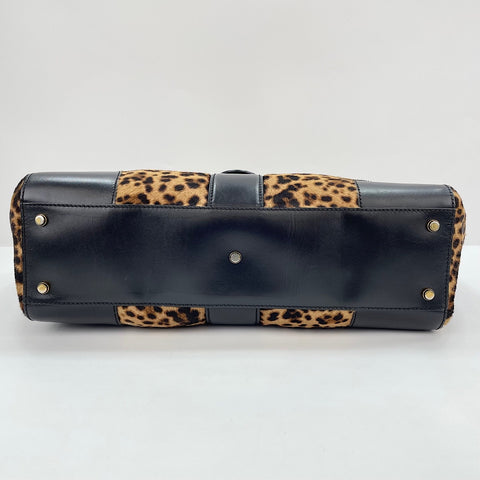 GUCCI Leopard Pattern Tote Bag black WS30586