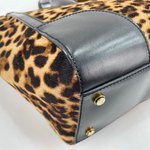 GUCCI Leopard Pattern Tote Bag black WS30586