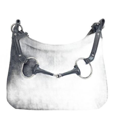 GUCCI Horsebit Shoulder Bag black WS30589