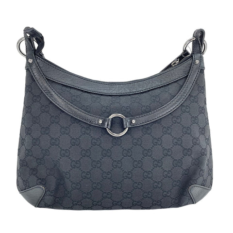 GUCCI Horsebit Shoulder Bag black WS30589