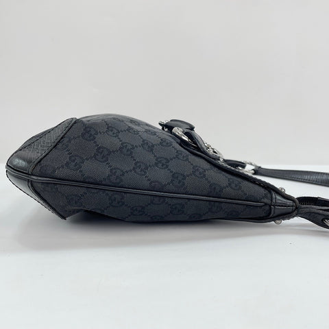 GUCCI Horsebit Shoulder Bag black WS30589