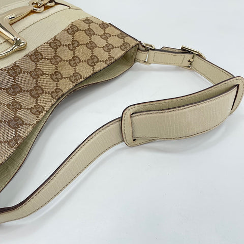 GUCCI Horsebit Shoulder Bag white WS30590