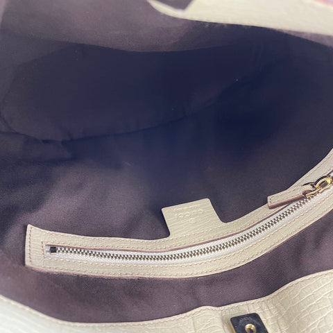 GUCCI Horsebit Shoulder Bag white WS30590