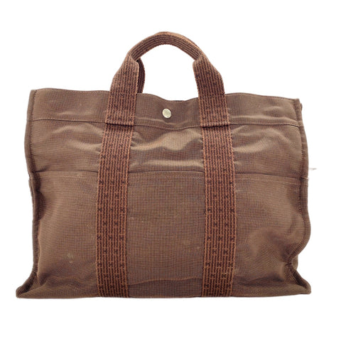 HERMES HerbagMM Tote Bag Brown WS30606