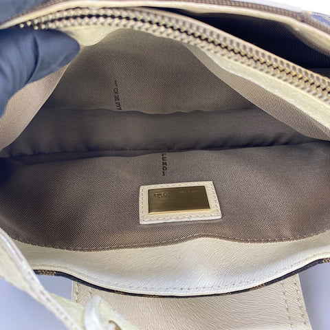 FENDI Zucca Shoulder Bag Brown WS30607