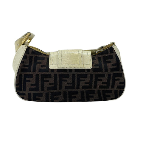 FENDI Zucca Shoulder Bag Brown WS30607