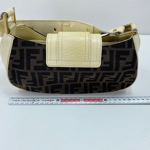 FENDI Zucca Shoulder Bag Brown WS30607