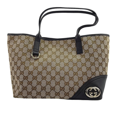 GUCCI New Brit Tote Bag beige WS30615