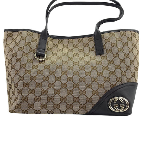 GUCCI New Brit Tote Bag beige WS30615