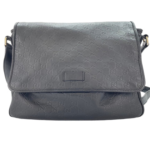 GUCCI Guccissima Shoulder Bag black WS30621
