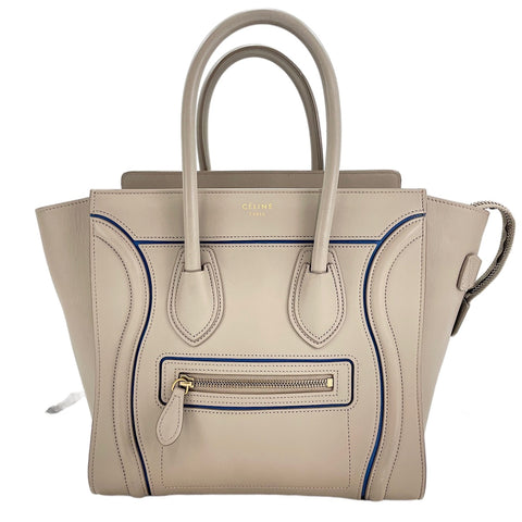 CELINE Luggage Micro Shopper Micro Handbag beige WS30629