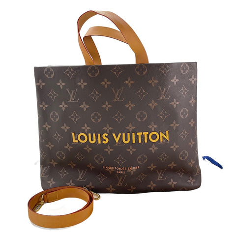 LOUIS VUITTON Shopper Tote MM Tote Bag Brown WS30634
