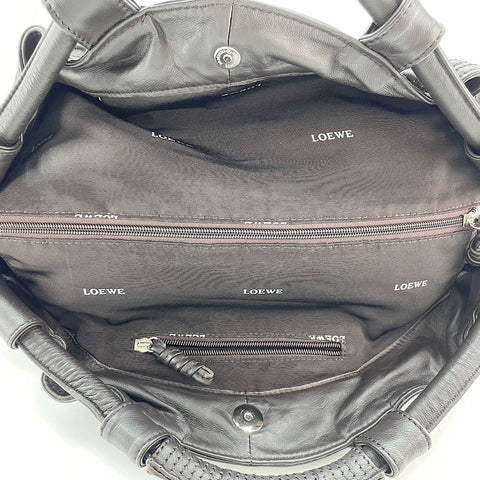 LOEWE Nappa Aire Anagram Handbag Brown WS30639