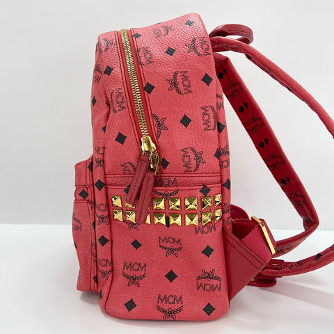 MCM Stark Side Studs Small Studs Backpack Â· Daypack Red WS30642