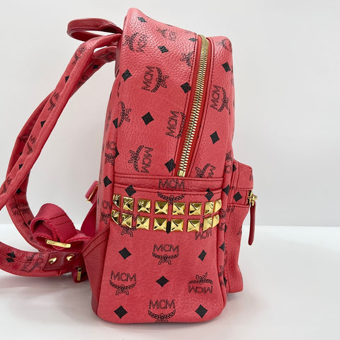 MCM Stark Side Studs Small Studs Backpack Â· Daypack Red WS30642