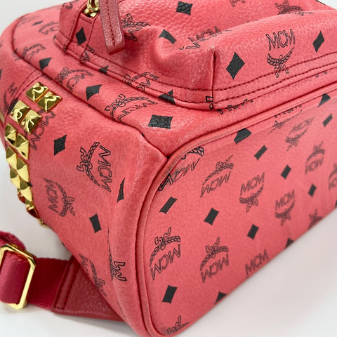 MCM Stark Side Studs Small Studs Backpack Â· Daypack Red WS30642