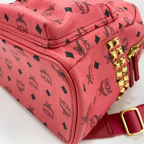 MCM Stark Side Studs Small Studs Backpack Â· Daypack Red WS30642