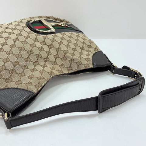 GUCCI Sherry Line Shoulder Bag Brown WS30644
