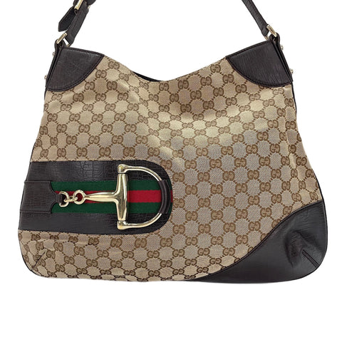 GUCCI Sherry Line Shoulder Bag Brown WS30644