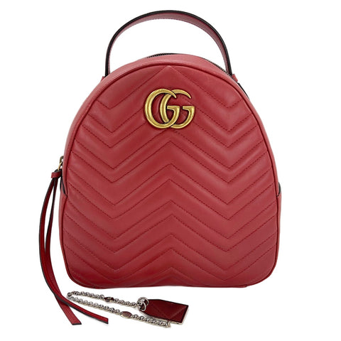 GUCCI quilting Backpack Â· Daypack Red WS30652