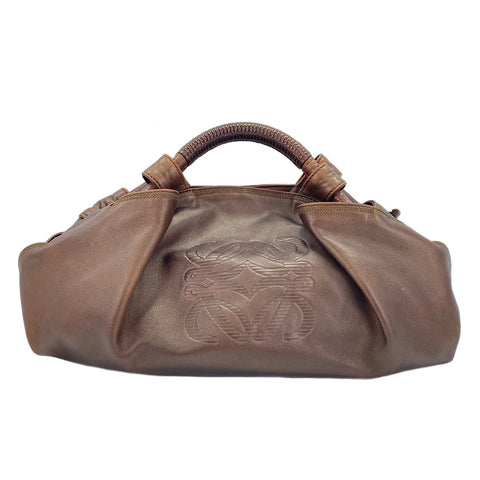 LOEWE Nappa Aire Anagram Handbag Brown WS30663