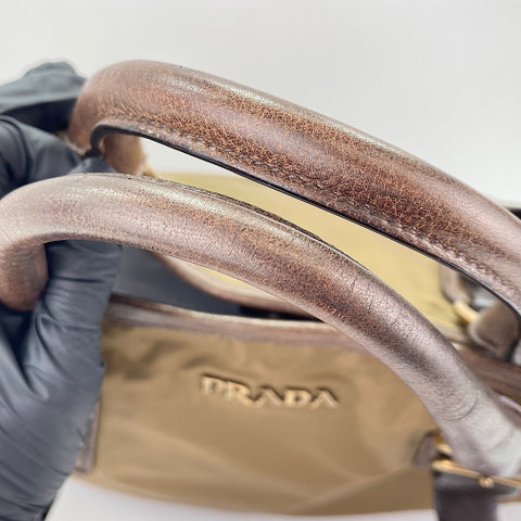 PRADA Tessuto Tote Bag Brown WS30664