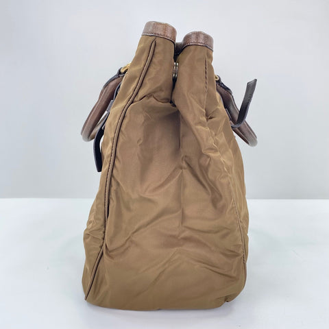 PRADA Tessuto Tote Bag Brown WS30664