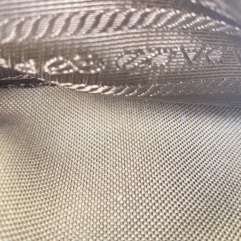 PRADA Duet Logo Jacquard 2WAY Handbag beige WS30666