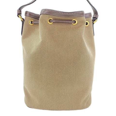 PRADA Duet Logo Jacquard 2WAY Handbag beige WS30666