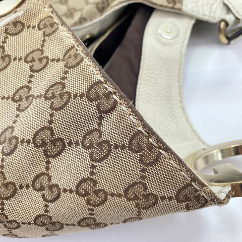 GUCCI Charlotte G logo Tote Bag beige WS30668