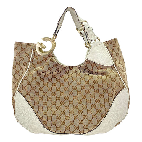 GUCCI Charlotte G logo Tote Bag beige WS30668