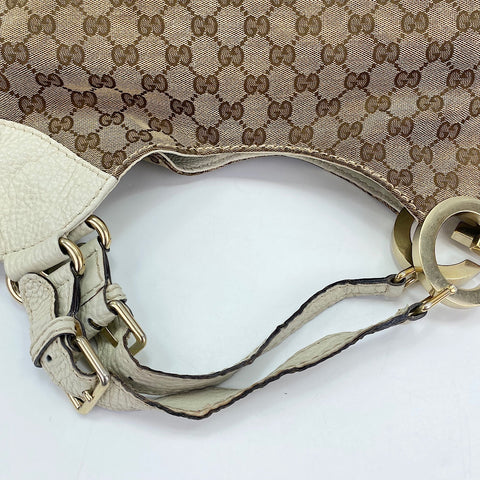 GUCCI Charlotte G logo Tote Bag beige WS30668