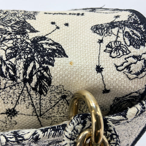 Christian Dior Lady Dior Medium Embroidered, 2-Way Handbag black WS30673