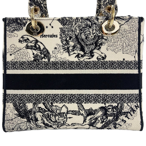 Christian Dior Lady Dior Medium Embroidered, 2-Way Handbag black WS30673